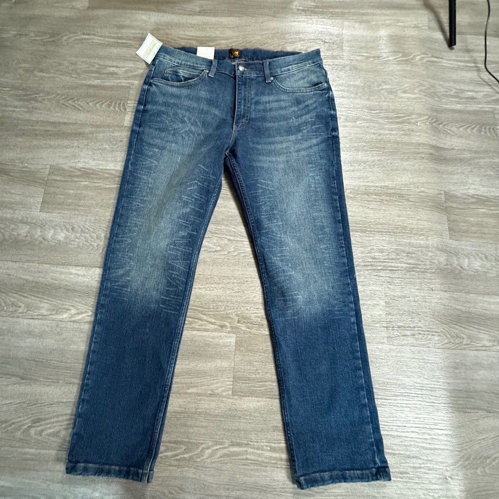 Lee Heritage Denim MVP Slim Fit Jeans Timber Medium Wash 36x30 112366083 Mens